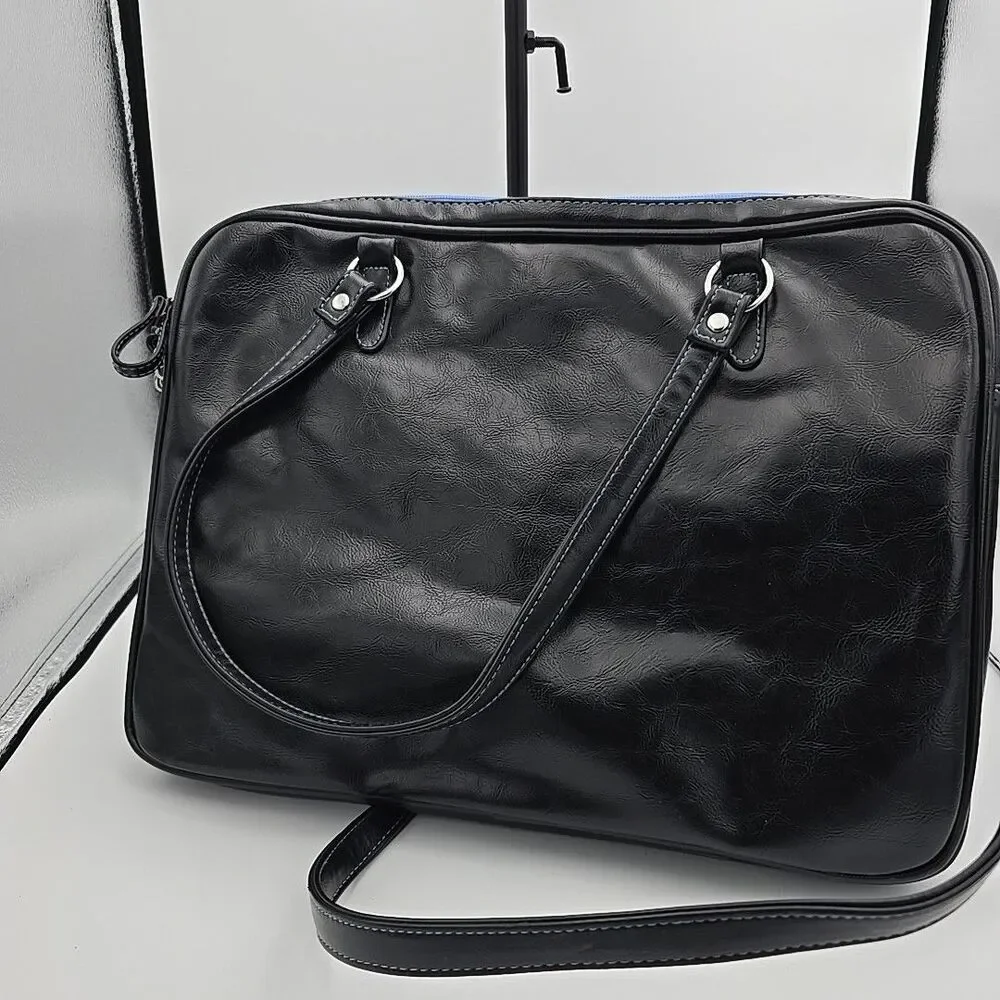 Studio C Fashionista Laptop Tote Black/Light Blue